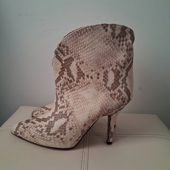 Paris Texas Python Embossed Leather Ankle Boots Size Uk 41/ US 11 - Picture 4 of 9